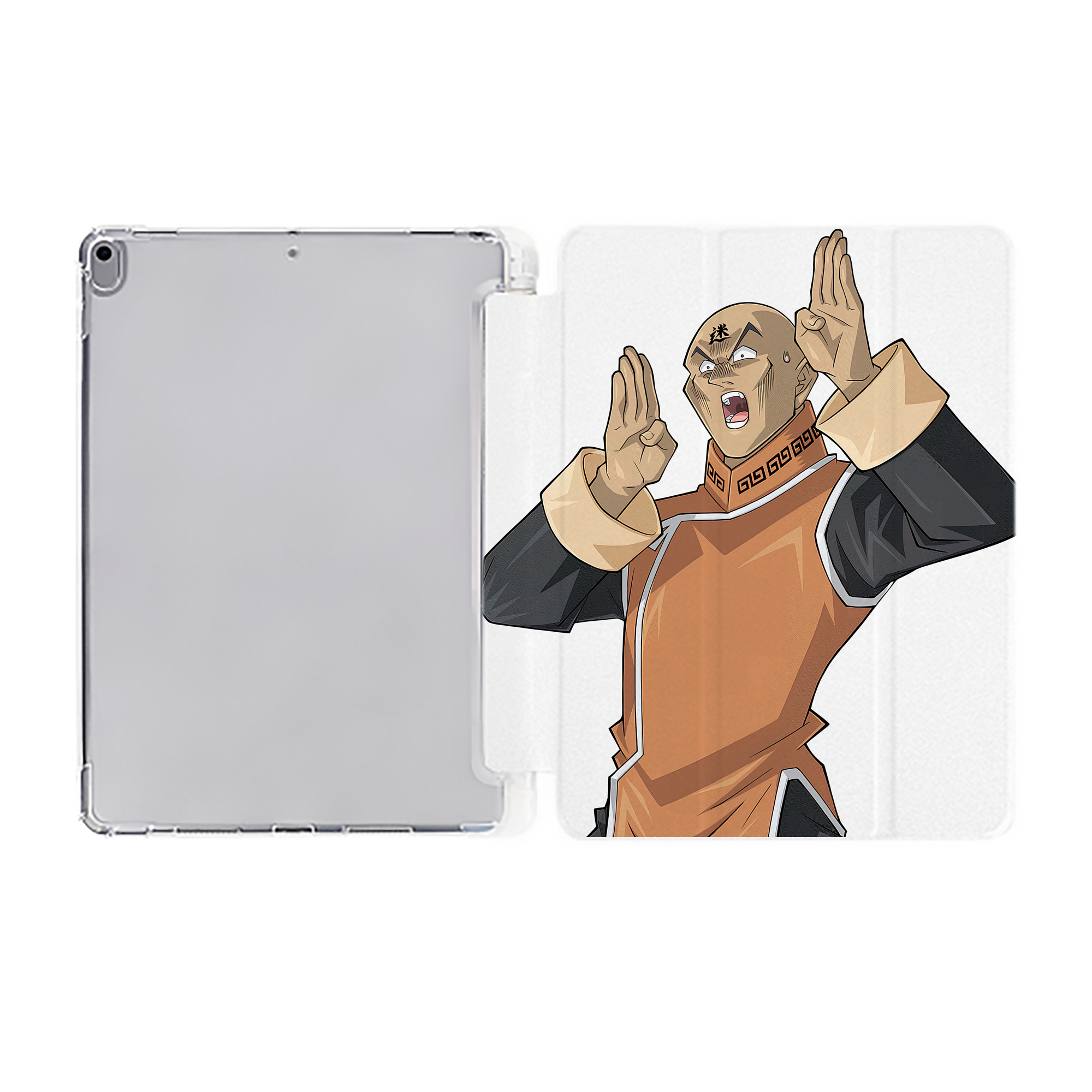 （画像用） 遊☆戯☆王 Yu-Gi-Oh! IPad ケース ペン収納付き 三つ折りスタンド PUレザー×シリコン 対応機種9.5/10.5/10.9インチ